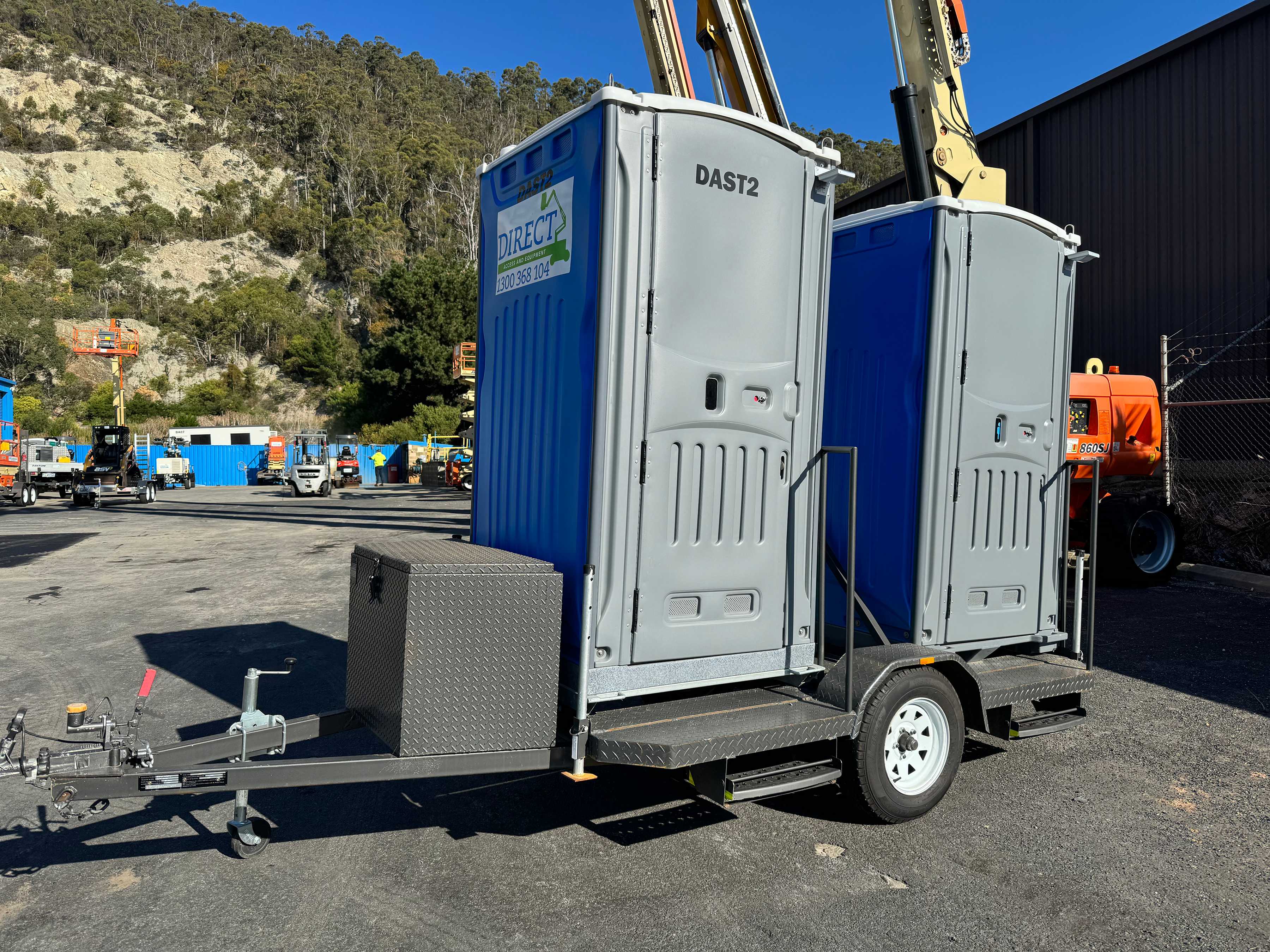 Shower/Toilet Units on a trailer